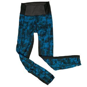 Adidas Climalite High Rise Athletic Leggings XS Blue Waist Pocket Ankle Cropped